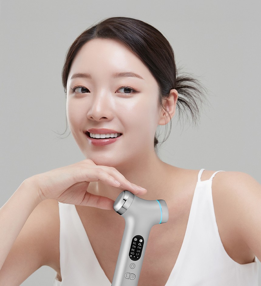 큐라펄스 듀얼테트라 클린초음파 물방울초음파 뷰티기기 모델 이미지